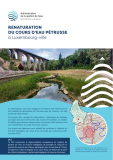 Brochure de présentation de la renaturation du cours d’eau Pétrusse à Luxembourg-ville