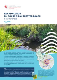 Brochure de présentation de la renaturation du cours d’eau Trätter Baach à Wincrange