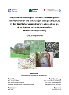 Analyse und Bewertung der rezenten Gewässerdynamik_2006
