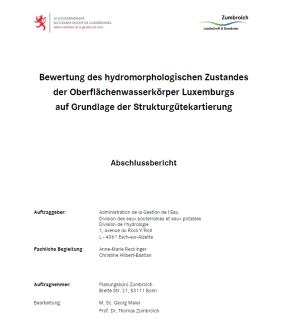 Bewertung des hydromorphologischen Zustandes der Oberflächenwasserkörper Luxemburgs 2015