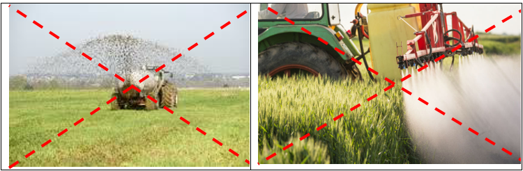 Figure 9: L’épandage de fertilisants et de produits phytopharmaceutiques est limitée en fonction des concentrations mesurées au niveau des captages d’eau souterraine.
