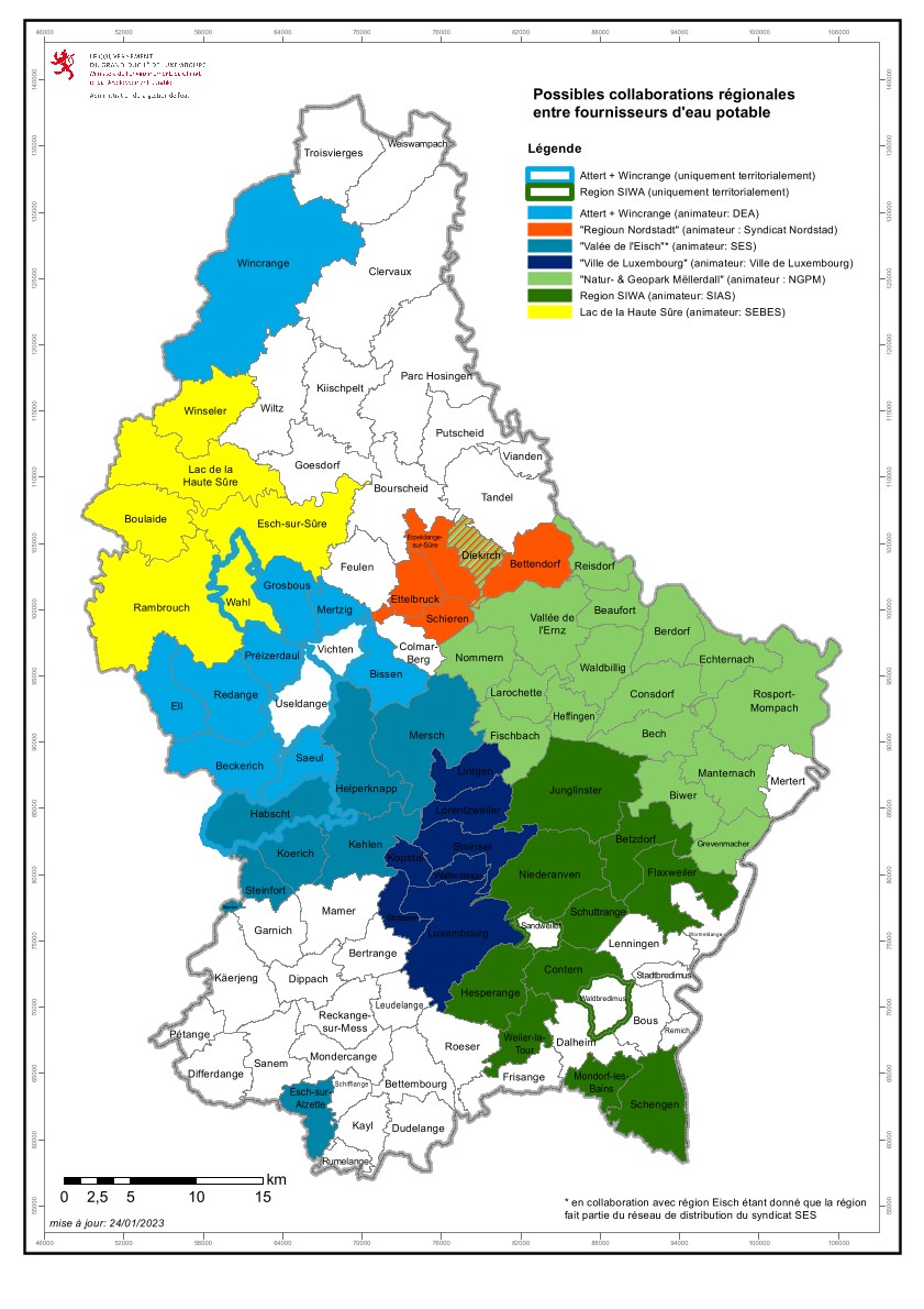 Carte 1: Collaborations régionales